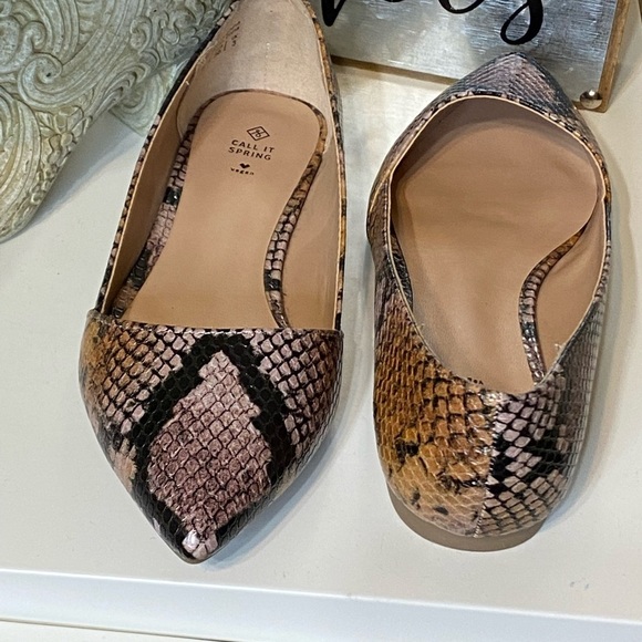 Call it Spring Vegan Snake Skin Flats (6) - Picture 4 of 8